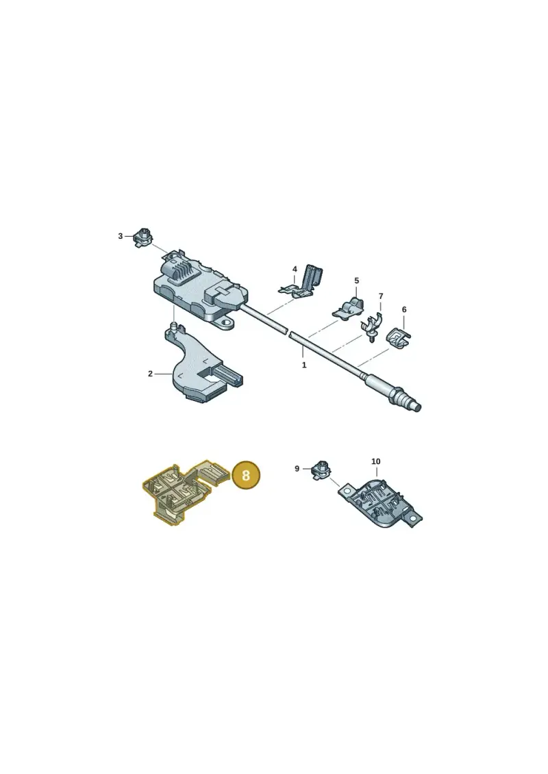 2Q0907816A — Audi A3 Sportback (2016-2020) diagram 890906009, position 8