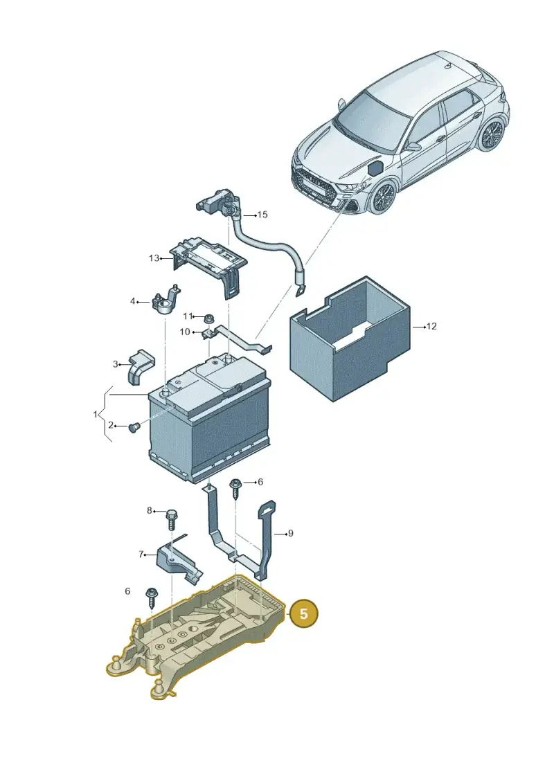 2Q0915331 — Audi A1 sportback 1.0 (2018-) diagram 592915000, position 5