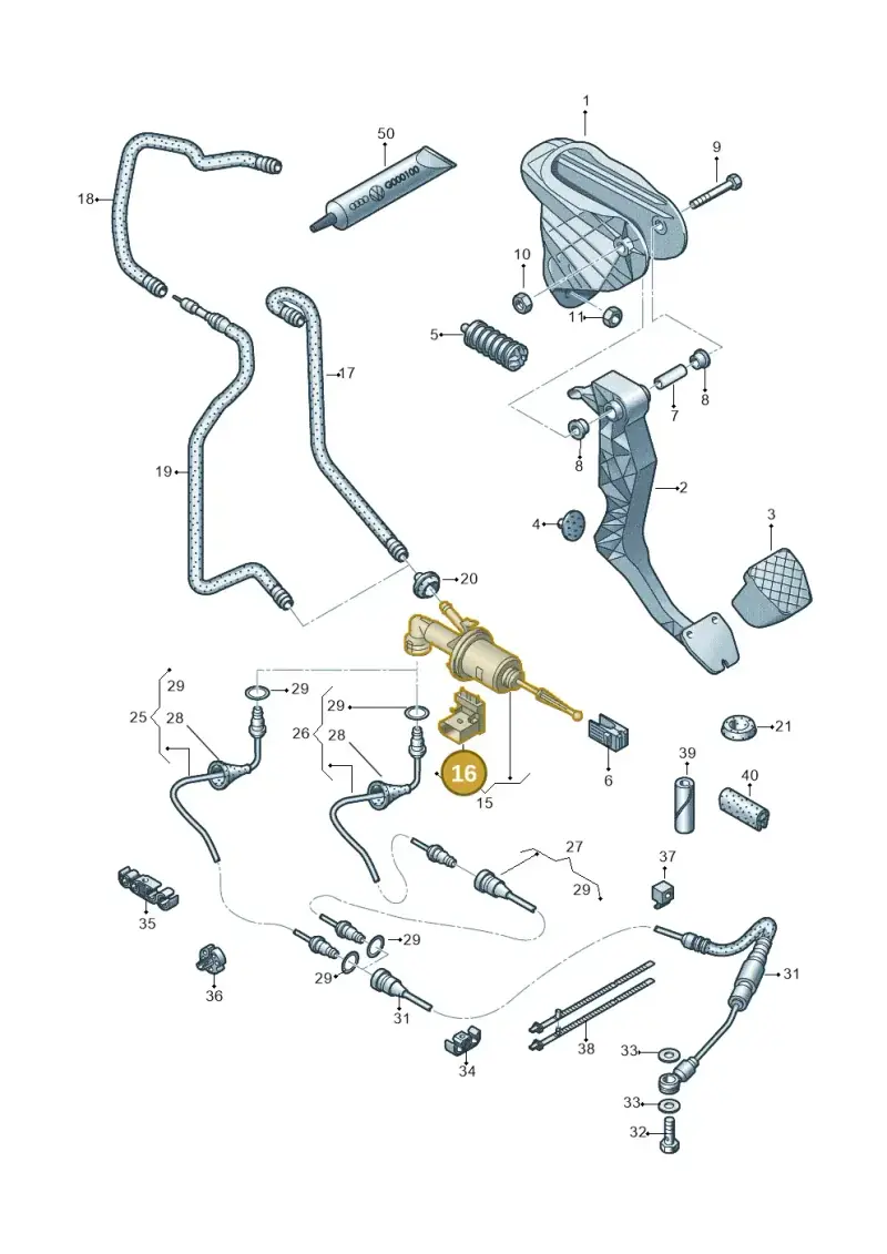 2Q0927810 — Audi R8 qu. 5.2 (2012-2015) diagram 618721250, position 16