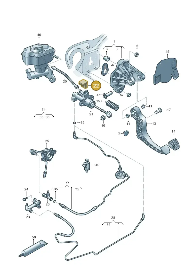2Q0927810 — Audi A1 Sportback (2014-2018) diagram 792721300, position 22