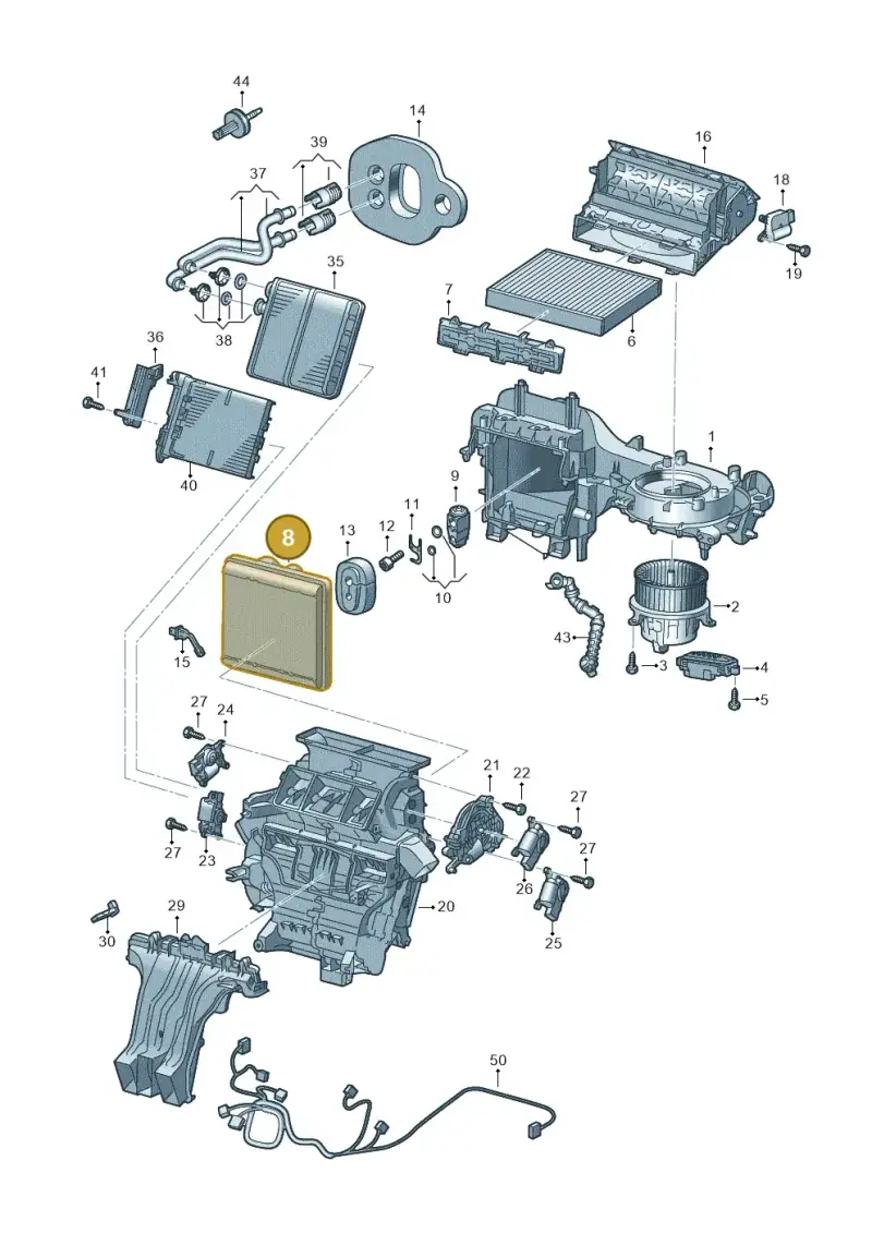2Q1816100 — Audi A1 sportback 1.0 (2018-) diagram 837820200, position 8