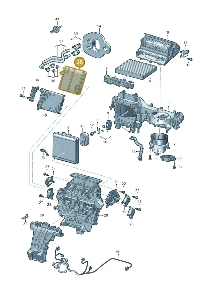 2Q1819030 — Audi A1 sportback 1.0 (2018-) diagram 837820200, position 35