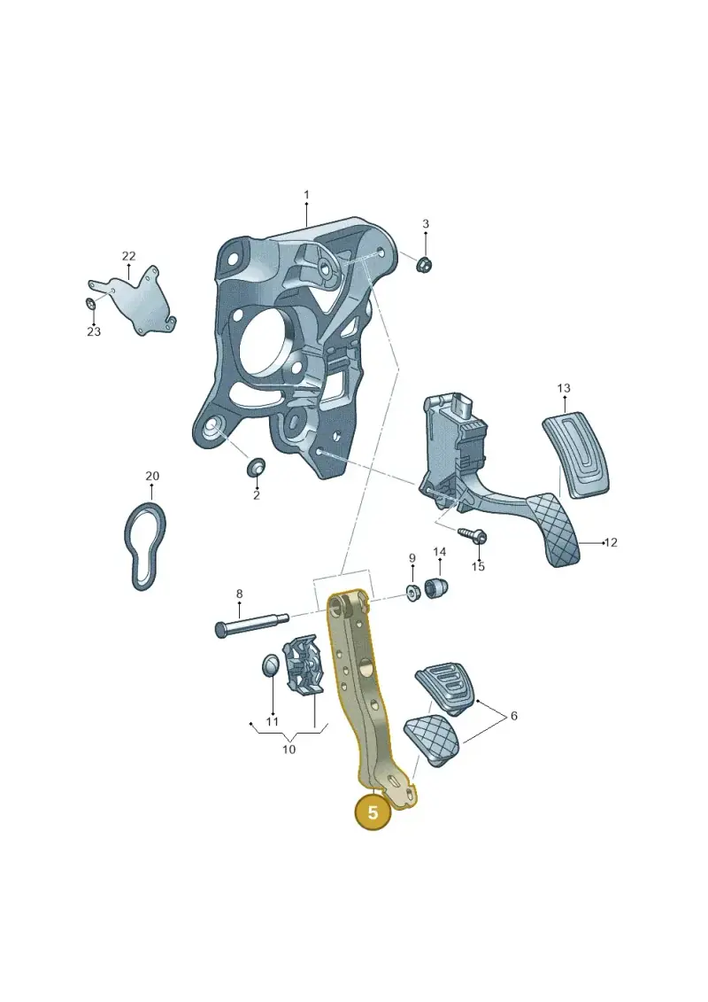 2Q2721142 — Audi A1 sportback 1.0 (2018-) diagram 592721700, position 5