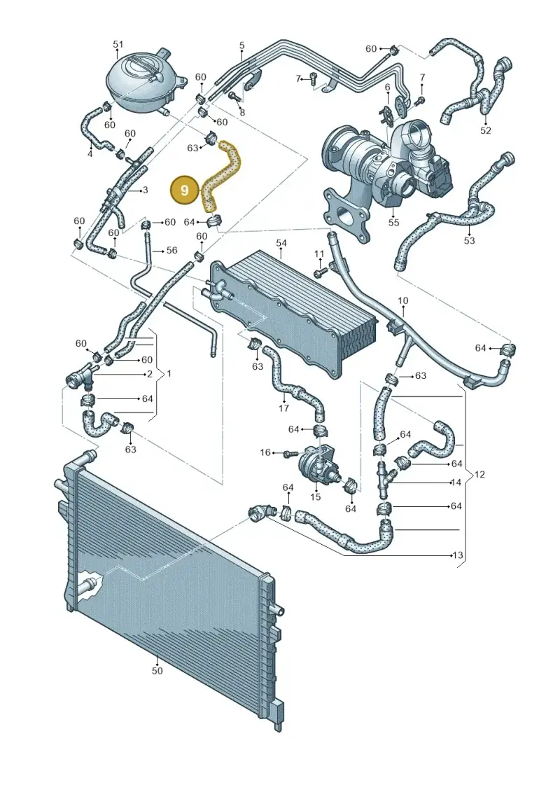 2QB122109E — Audi A3 Sportback (2019-2021) diagram 745121200, position 9
