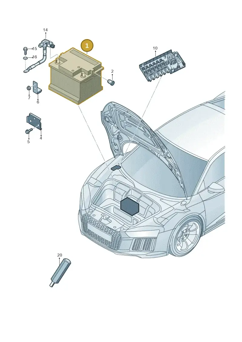 2QB915089N — Audi R8 Spyder (2015-2024) diagram 872915000, position 1