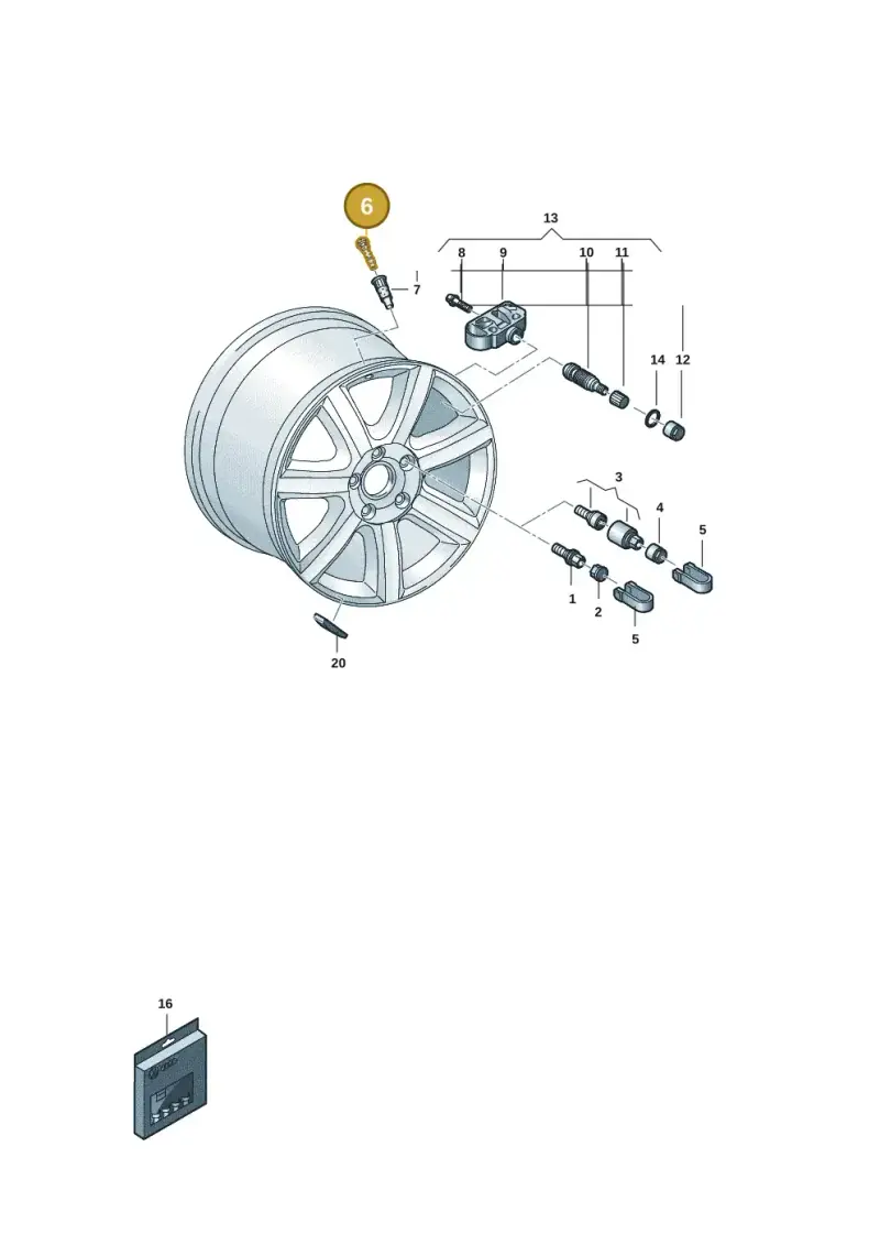 311601361 — Audi A5 Limo 2.0 (2024-) diagram 8wk601200, position 6