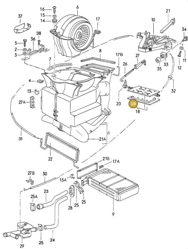 321819109 — Audi Fox (1976-1978) diagram 016078000, position 19
