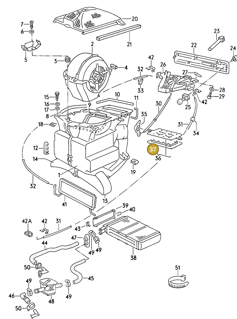 321819109 — Audi 4000 S/CS qu. (1984-1987) diagram 045077000, position 37