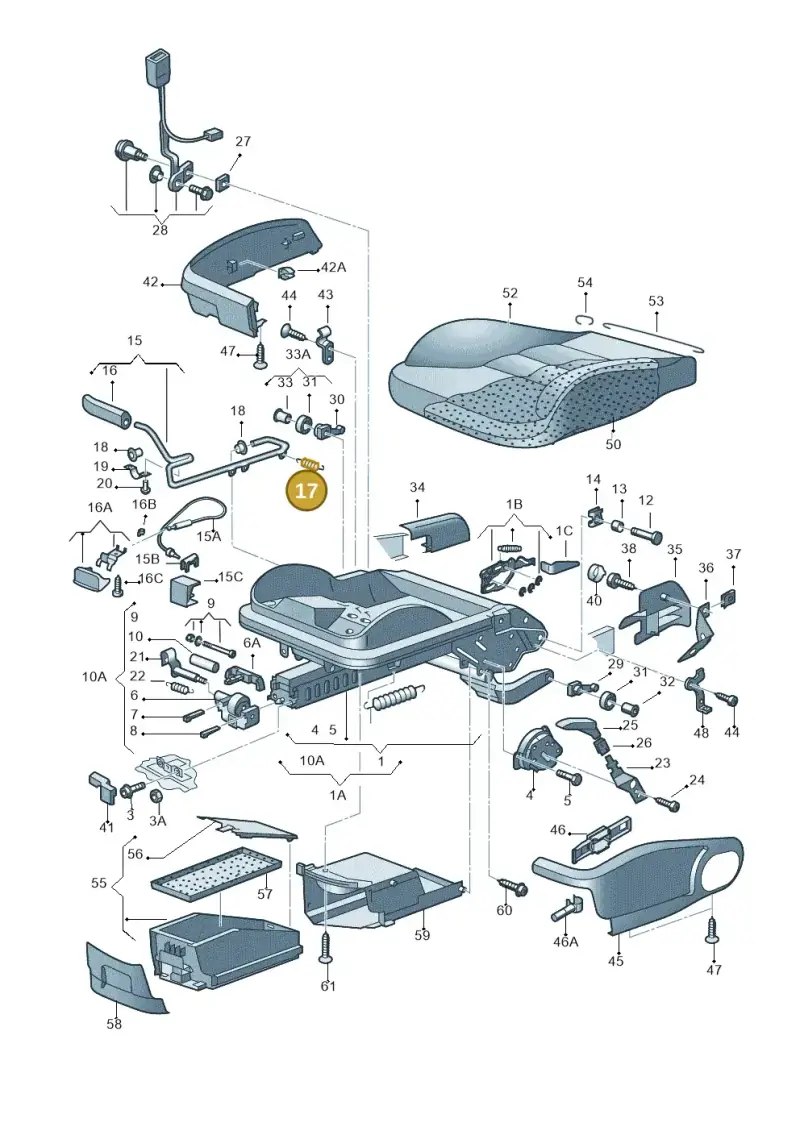 321881177 — Audi A6/Wagon/quattro (2001-2004) diagram 201881000, position 17