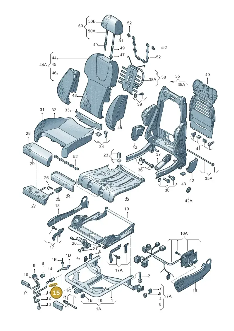 321881177 — Audi RS4 AV. QU. (2000-2001) diagram 223881300, position 15
