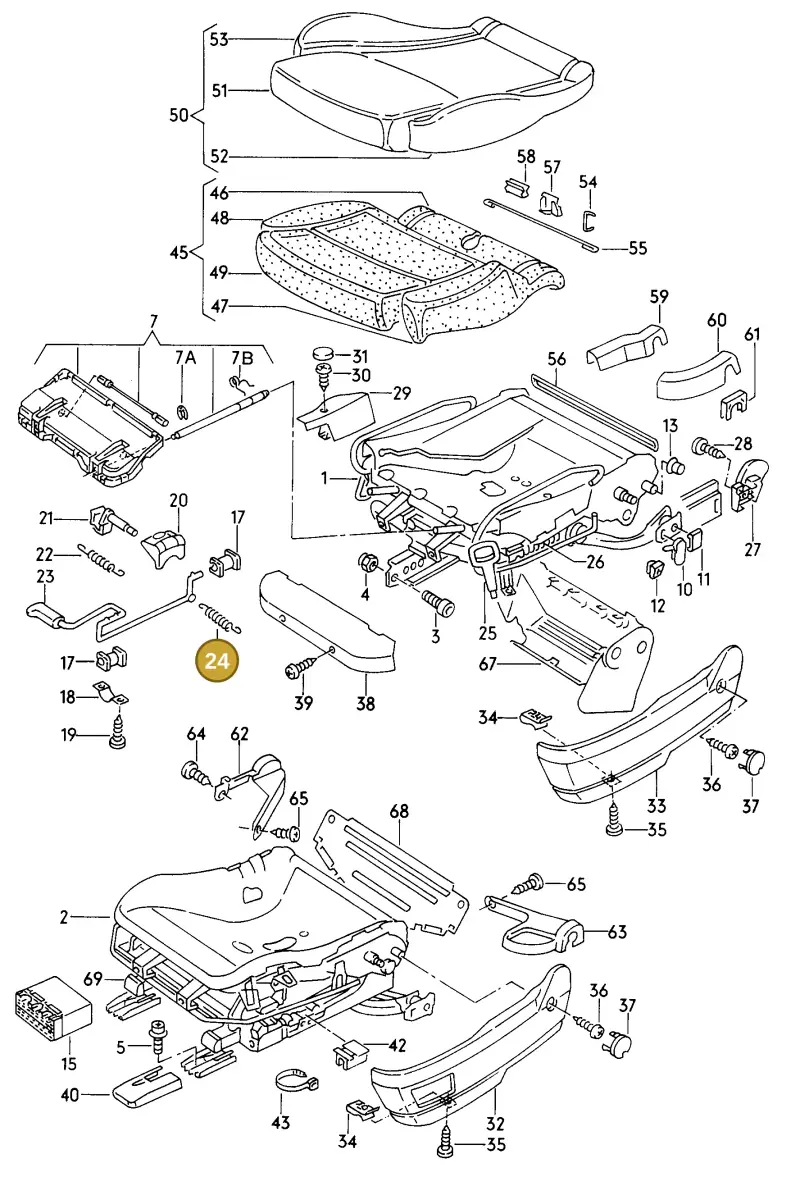 321881178 — Audi S6 plus qu.       97 (1996-1997) diagram 119881100, position 24