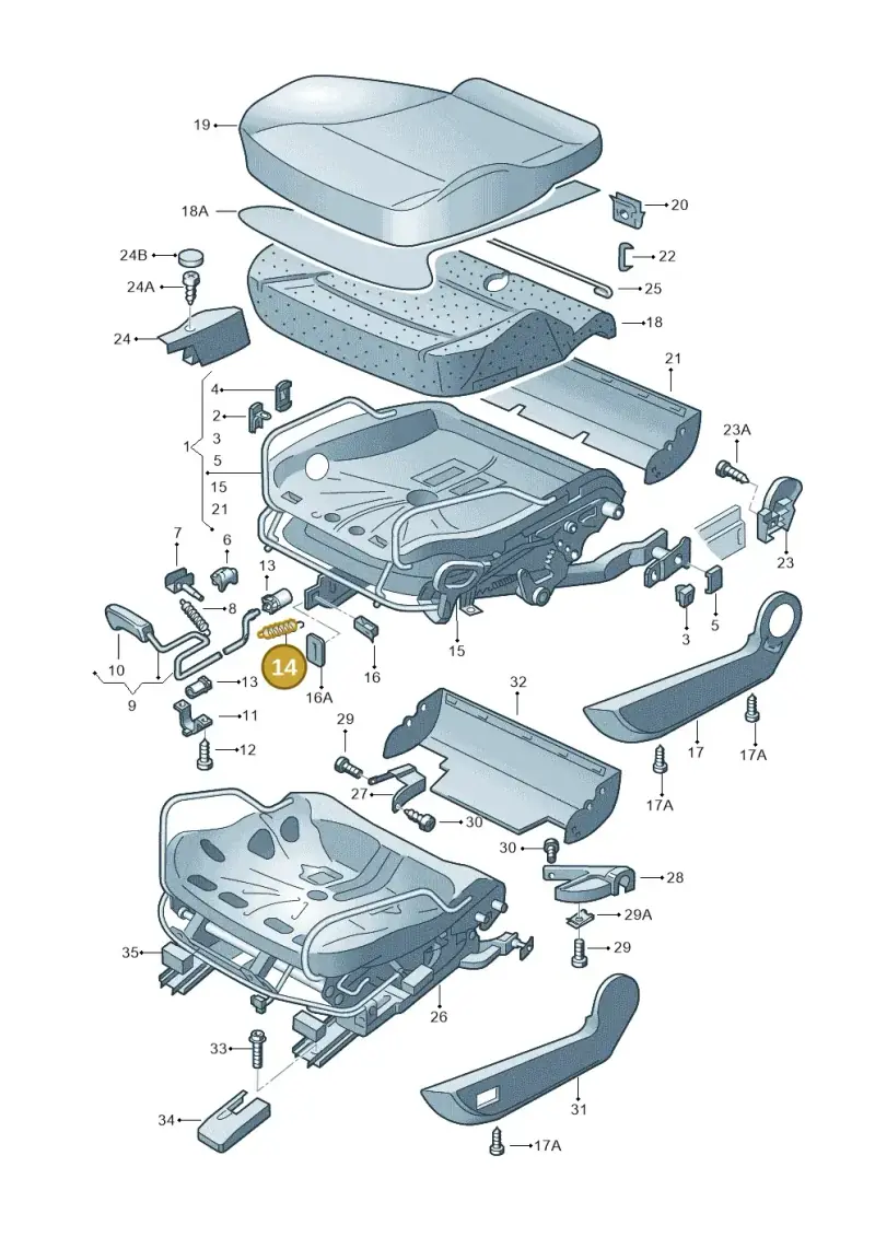 321881178 — Audi A4/Avant (1999-2001) diagram 156881000, position 14