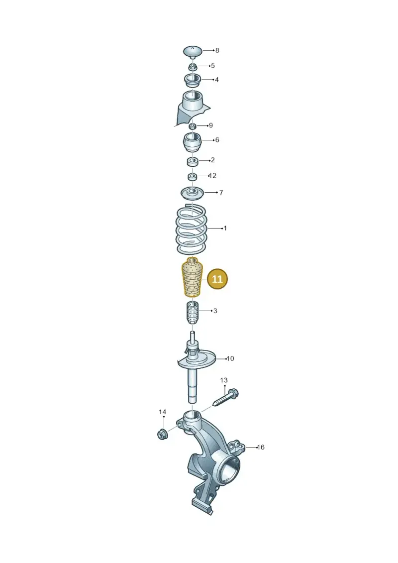 357413175A — Audi A1 Sportback (2014-2018) diagram 672411000, position 11