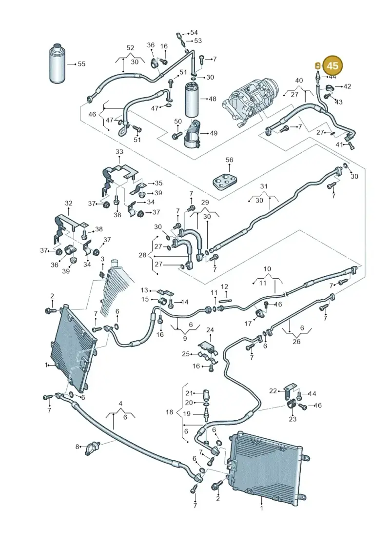 357820809C — Audi R8 qu. 5.2 (2012-2015) diagram 618260400, position 45