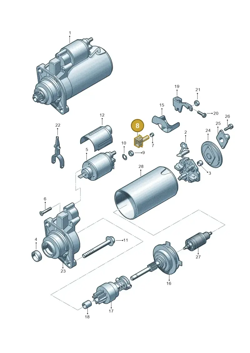 357972771 — Audi A4/S4 Cabrio./qu. 07> (2006-) diagram 176911000, position 8