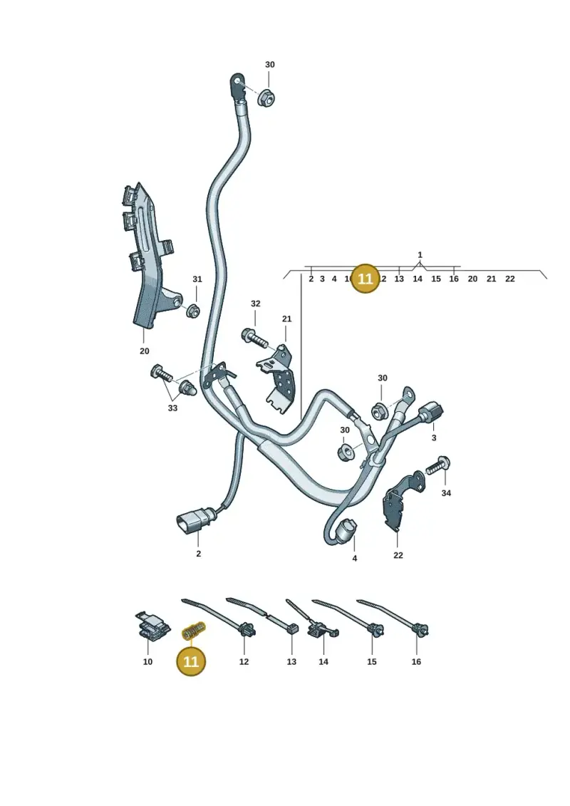 357972841 — Audi A5 Limo 2.0 (2024-) diagram 8wk972050, position 11