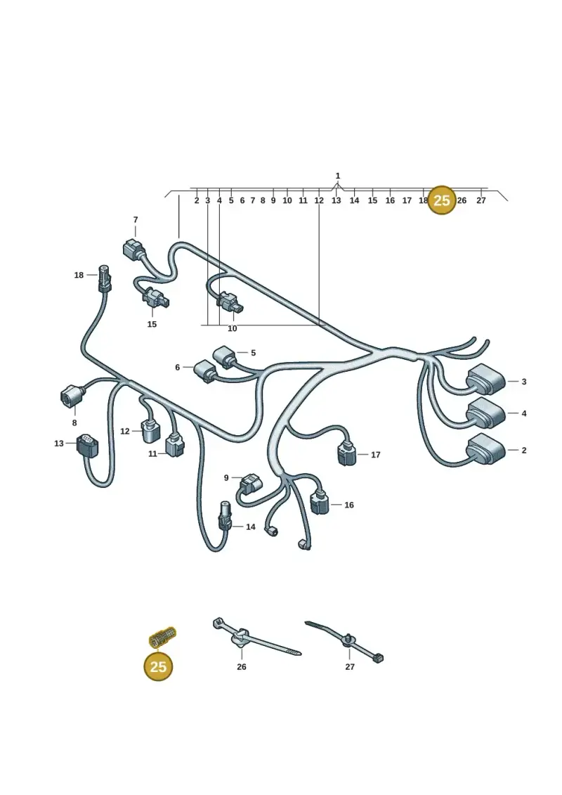 357972842 — Audi RS e-tron GT (2020-2020) diagram 4j1972600, position 25