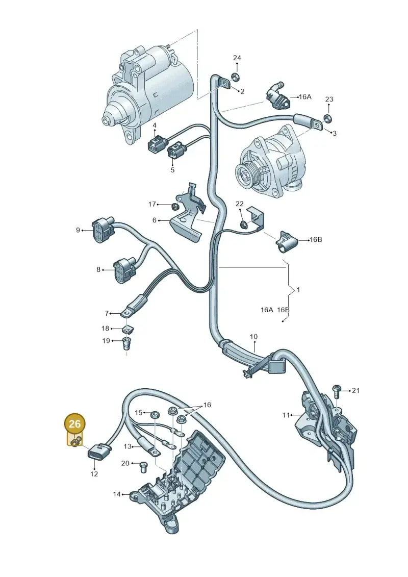 357972842 — Audi RS6 Avant (2013-2018) diagram 711972020, position 26