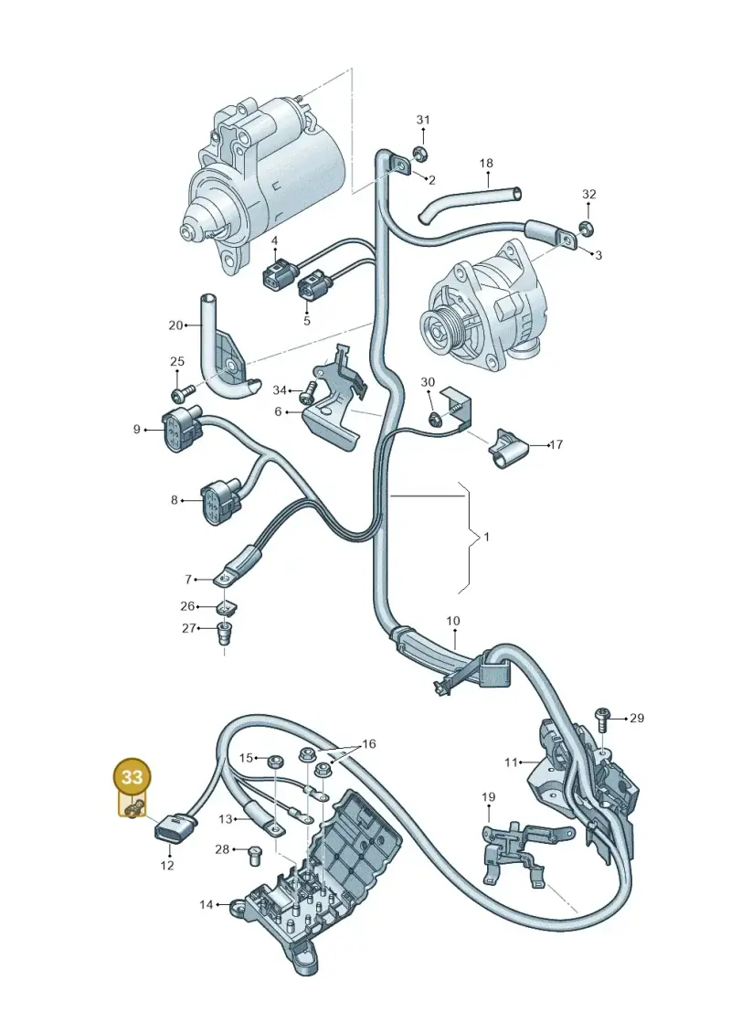 357972842 — Audi A7 Sportback (2014-2018) diagram 788972020, position 33