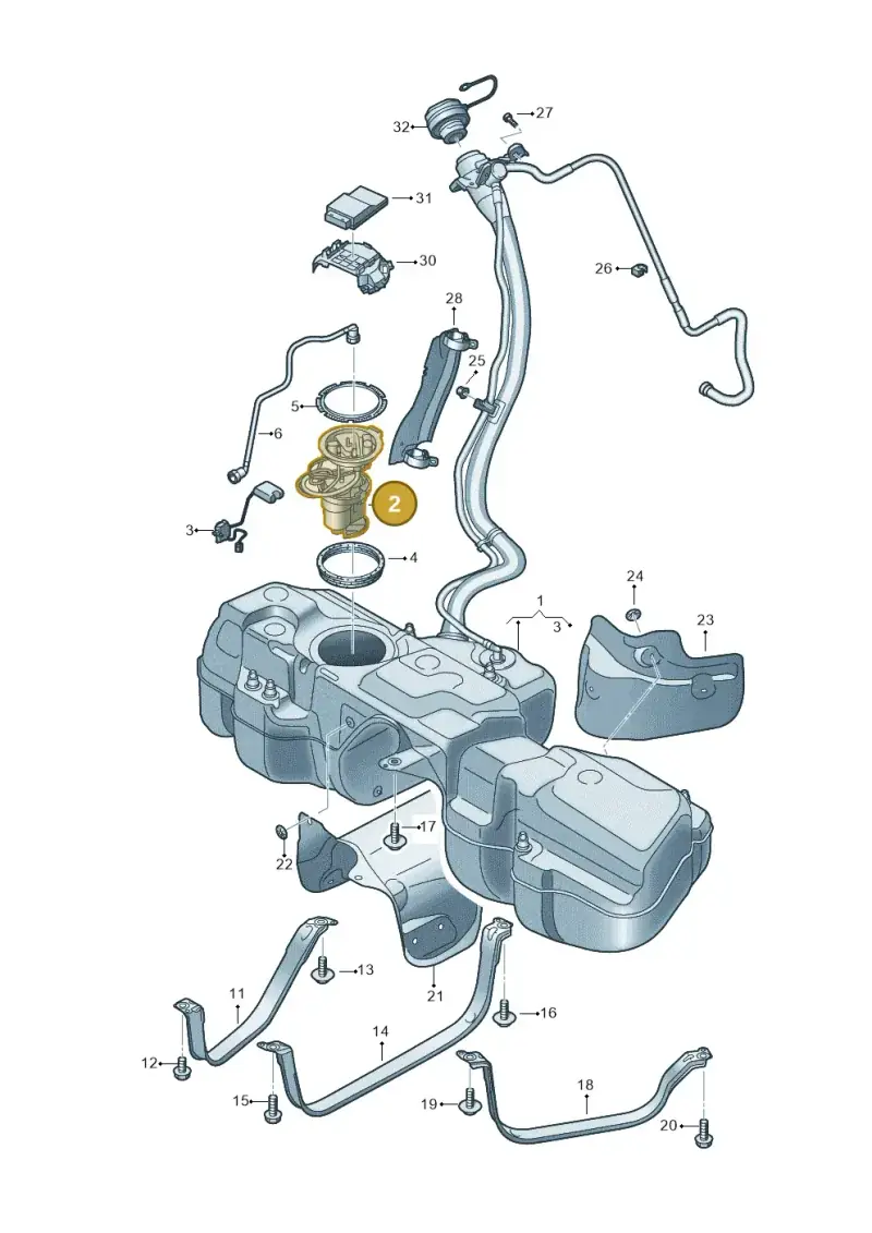 36A919087P — Audi RS Q8 (2019-2025) diagram 595201110, position 2