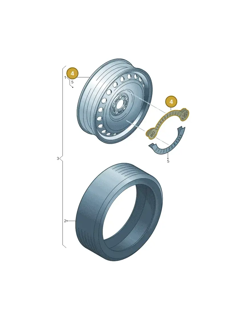 3AA010006C — Audi A3 Sportback (2019-2021) diagram 745601100, position 4