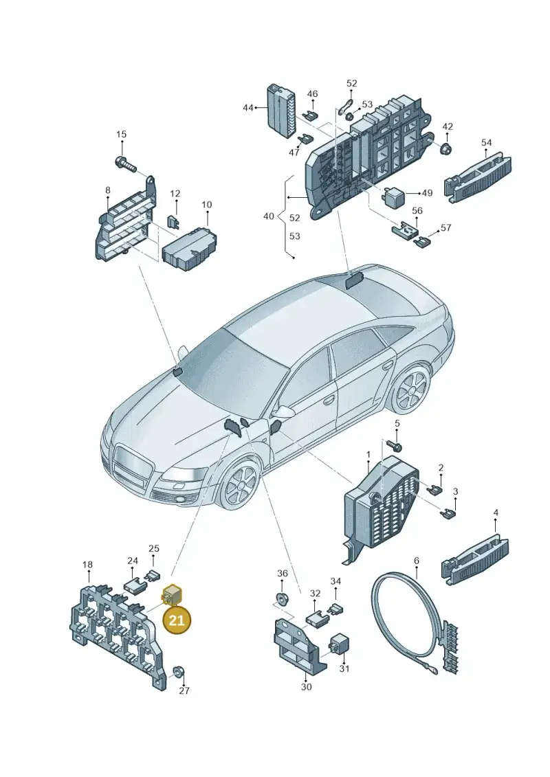 3B0963513 — Audi A6 2.7 TDI (2008-2011) diagram 448937000, position 21