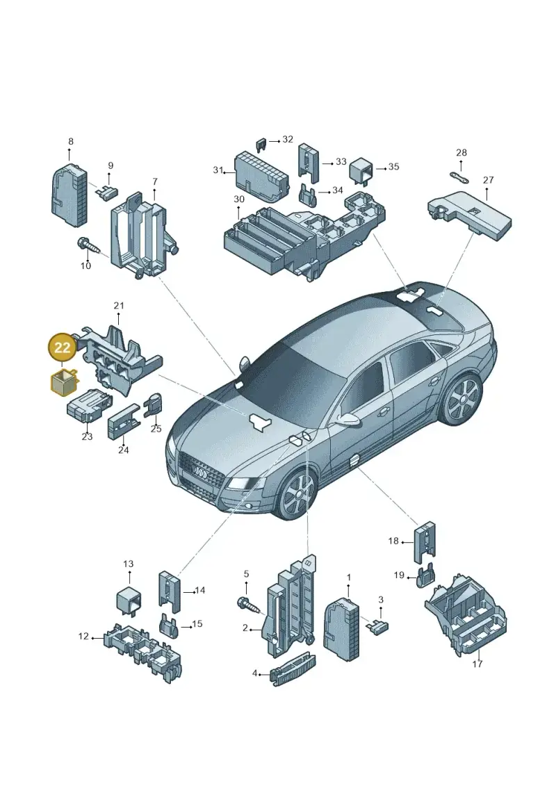 3B0963513 — Audi A4 av. 2.0 tdi (2011-2015) diagram 736937000, position 22