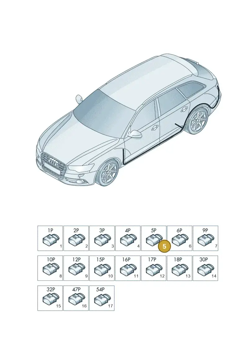 3B0972705 — Audi RS6 Avant (2013-2018) diagram 758971850, position 5