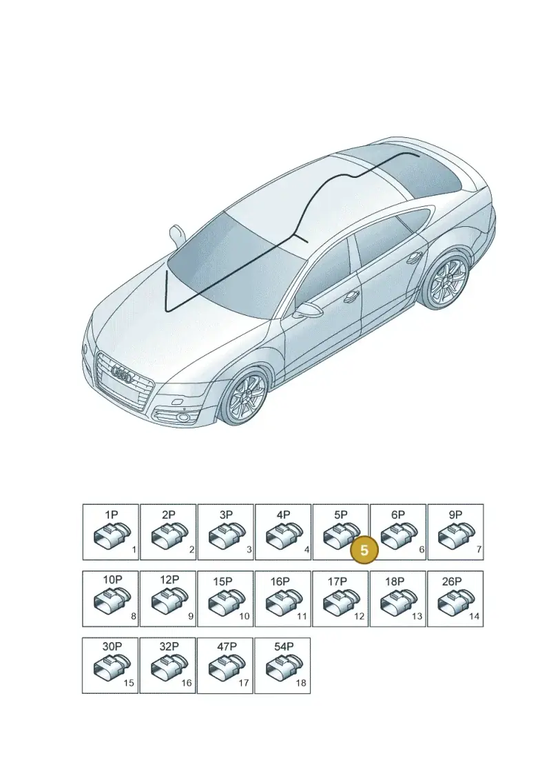 3B0972705 — Audi RS7 Sportback (2013-2018) diagram 765971850, position 5