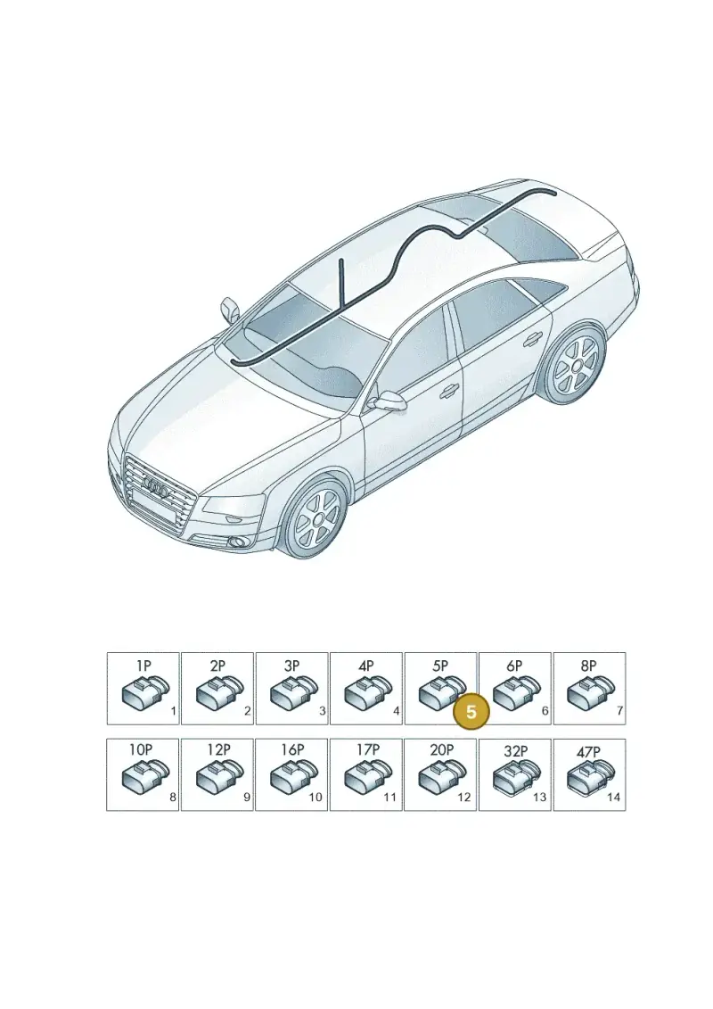 3B0972705 — Audi A8L qu. 3.0 TDI (2013-2018) diagram 771971840, position 5