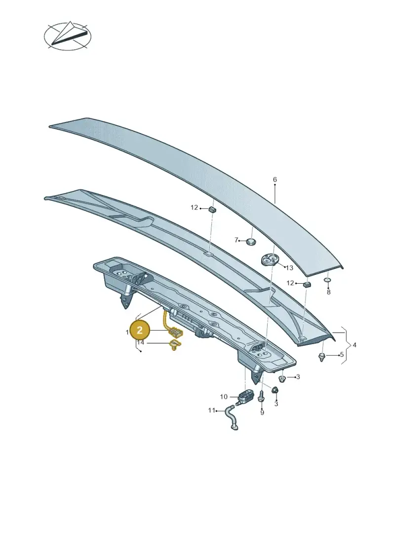 3B0972734 — Audi RS7 Sportback (2019-) diagram 435827500, position 2