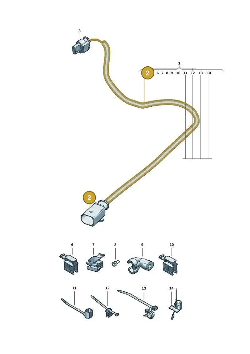 3B0973813 — Audi A5 Limo 2.0 (2024-) diagram 8wk972830, position 2