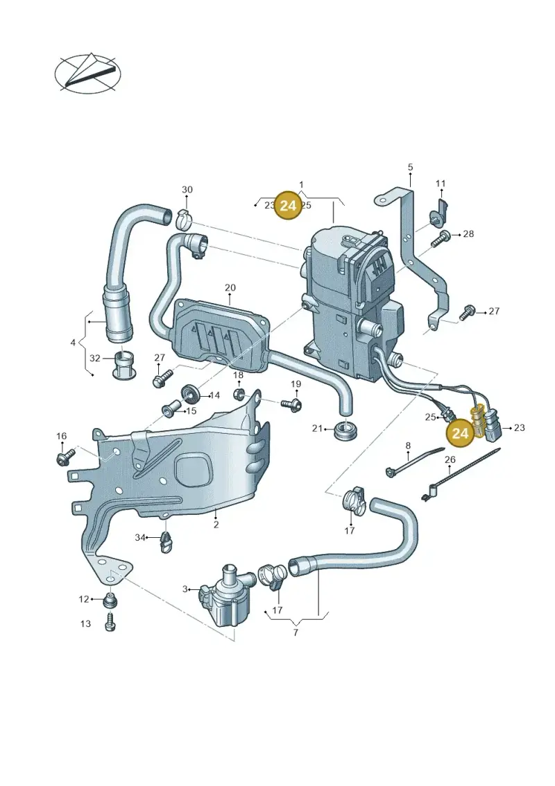 3B0973852A — Audi A6 2.0 (2018-) diagram 435261000, position 24
