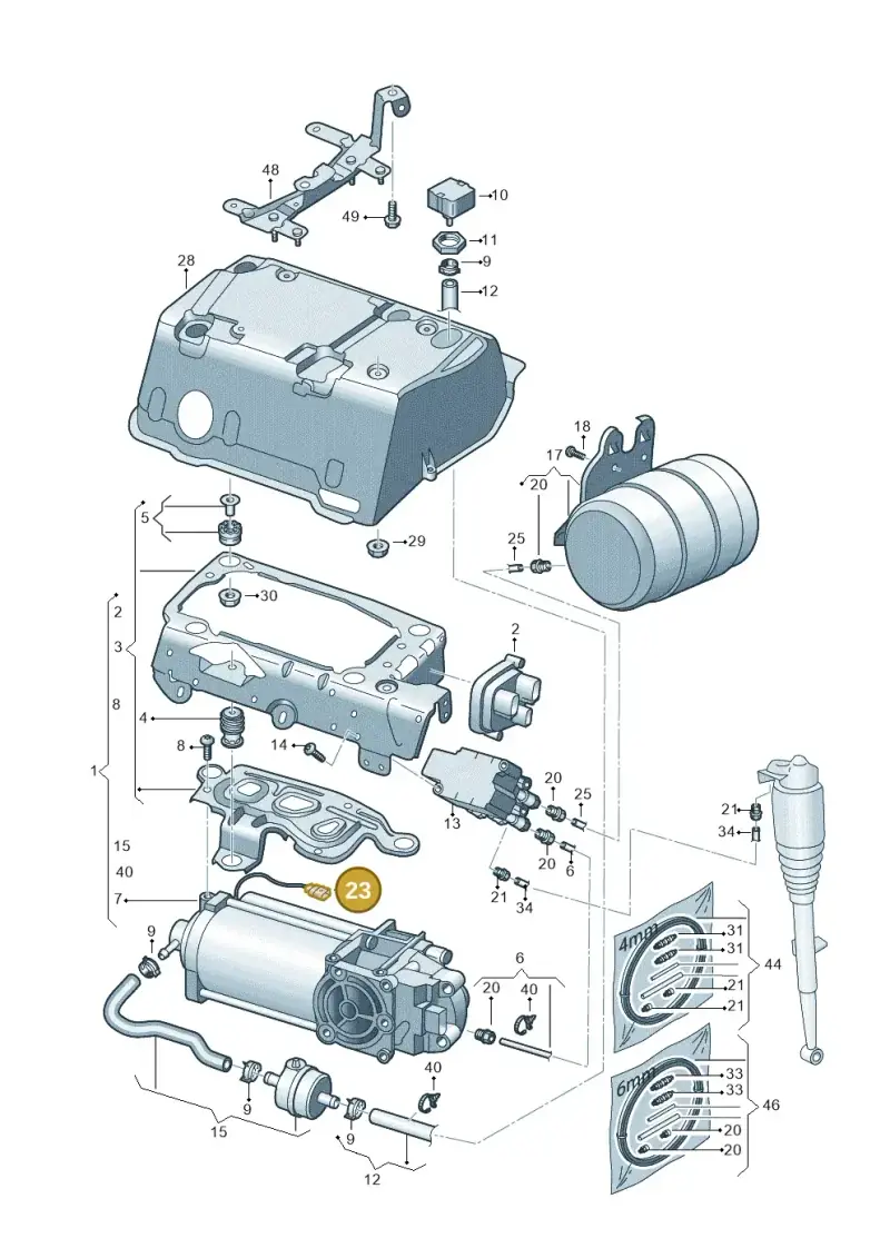 3B0973852A — Audi A8L (2017-2022) diagram 838616300, position 23