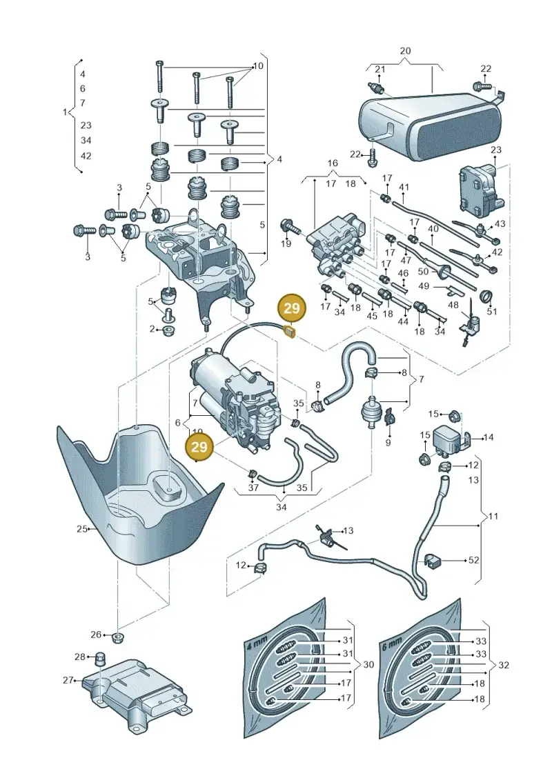 3B0973852A — Audi RS Q8 Quattro (2019-) diagram 859616350, position 29