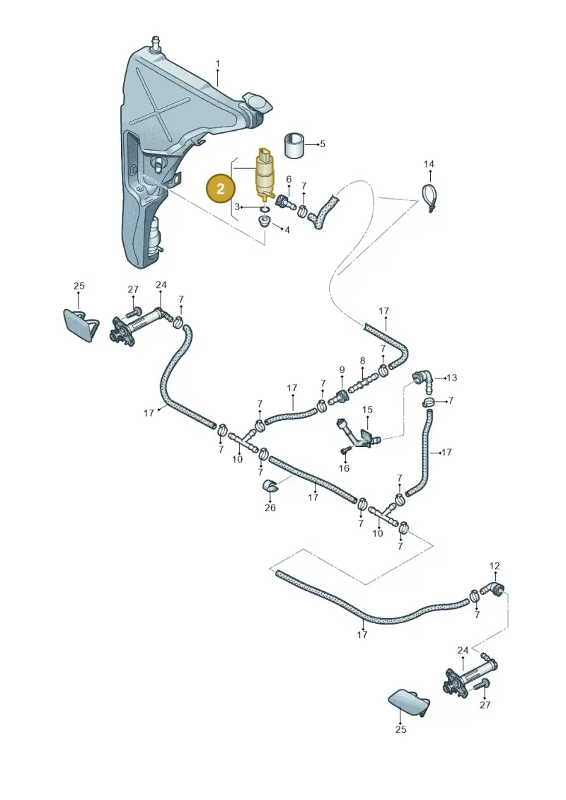 3B7955681 — Audi RS7 Sportback (2013-2018) diagram 711955300, position 2