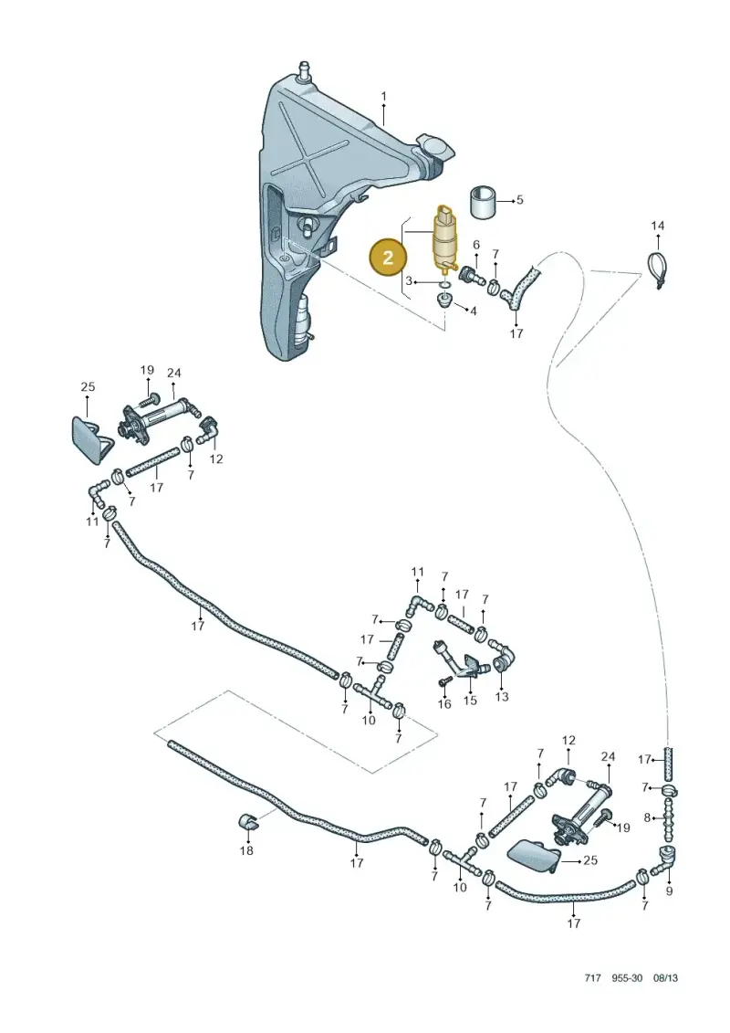 3B7955681 — Audi RS6 Avant (2013-2018) diagram 717955300, position 2