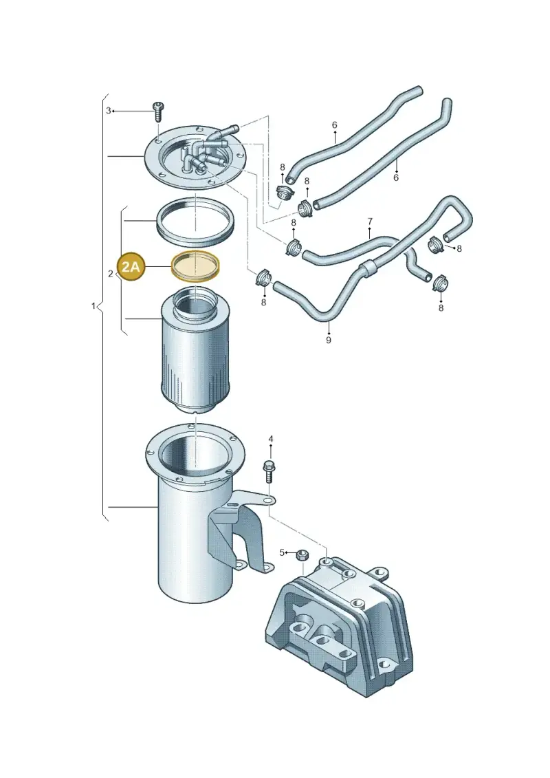 3C0127113 — Audi TTS Coupe 2.0 (2010-2014) diagram 634127200, position 2A