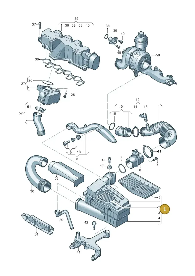 3C0129607AS — Audi Q3 2.0 TDI (2014-2019) diagram 728129400, position 1