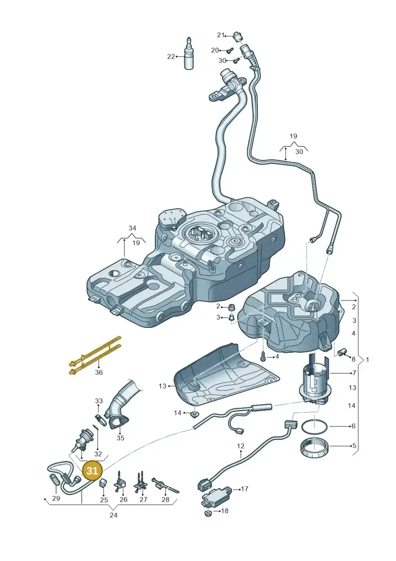 3C0131113C — Audi Q5 qu. 2.0 TDI (2012-2017) diagram 751201150, position 31