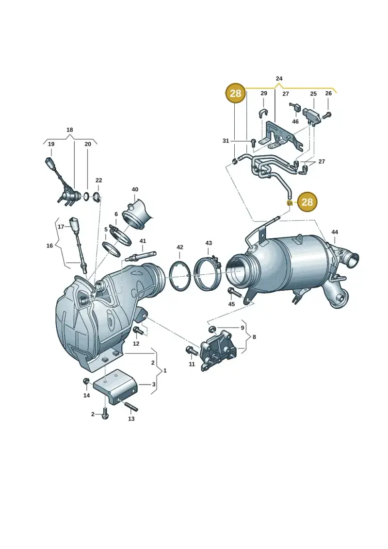 3C0131483A — Audi A5 Limo 2.0 (2024-) diagram 8wk253230, position 28