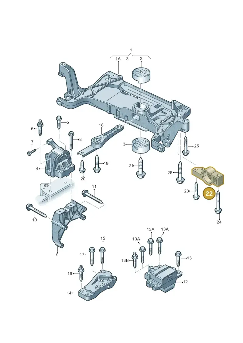 3C0199231F — Audi Q3 1.4 (2016-) diagram 855199200, position 22