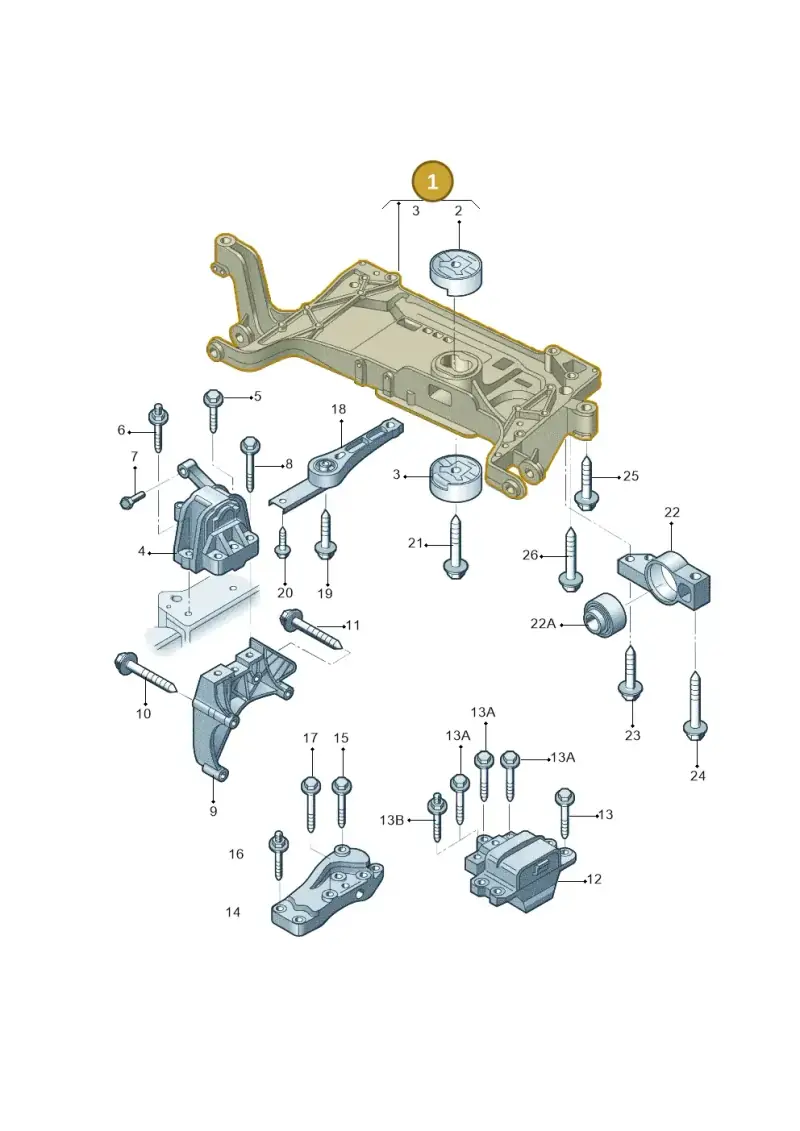3C0199313BB — Audi Q3 quattro 2.0 (2016-2019) diagram 895199020, position 1