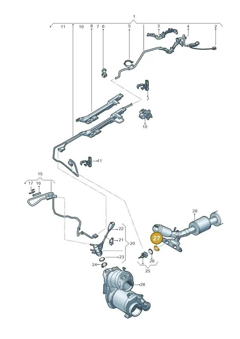 3C0253725 — Audi Q2 2.0 TDI (2016-2018) diagram 803201073, position 27