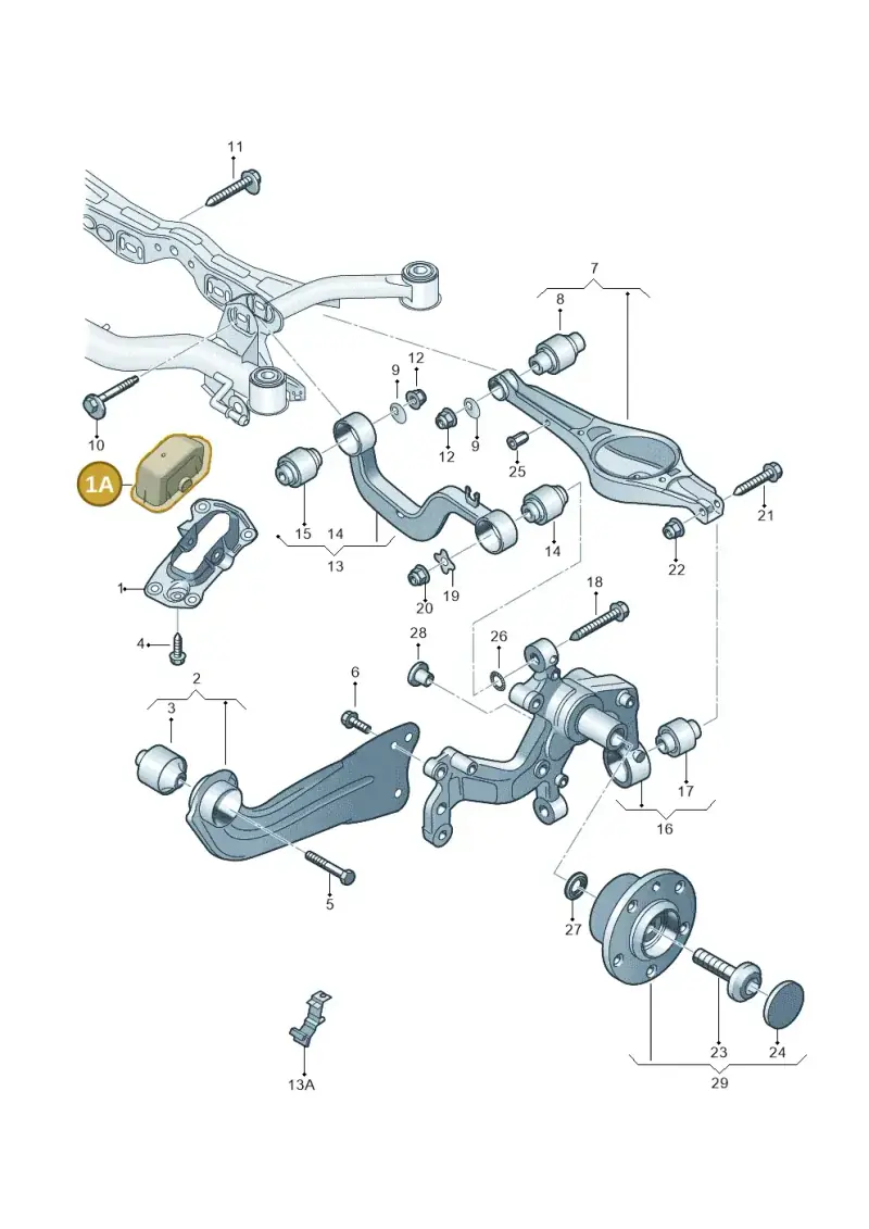 3C0501475A — Audi Q3 quattro 2.0 (2016-2019) diagram 895505010, position 1A
