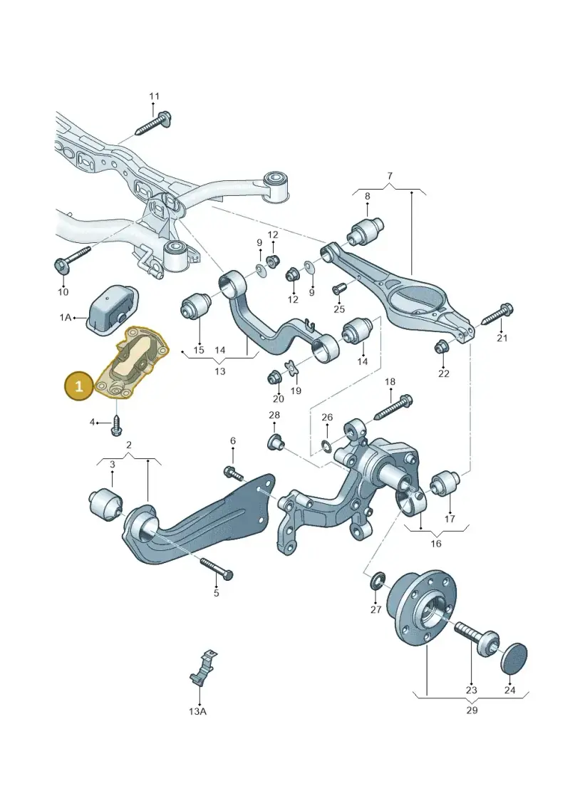 3C0505129B — Audi Q3 quattro 2.0 (2016-2019) diagram 895505010, position 1