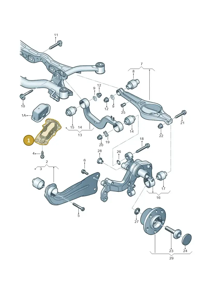 3C0505130B — Audi Q3 1.4 (2016-) diagram 460505100, position 1