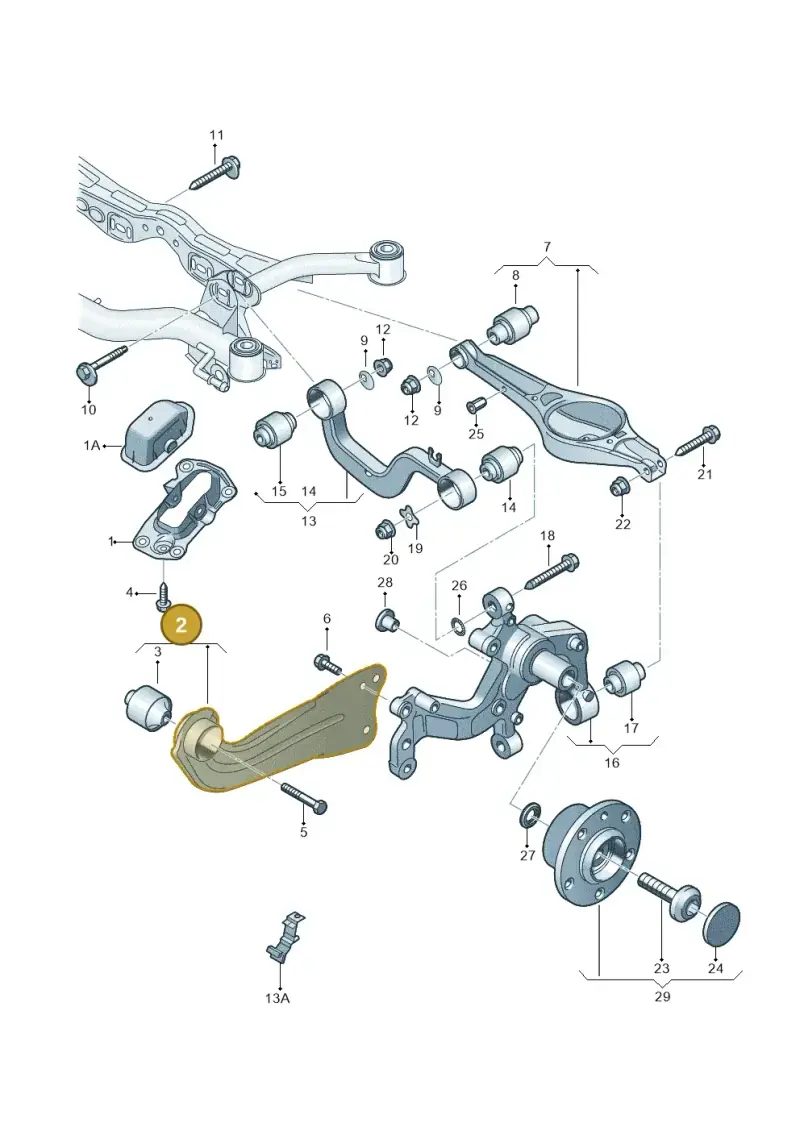 3C0505223F — Audi Q3 quattro 2.0 (2016-2019) diagram 895505010, position 2