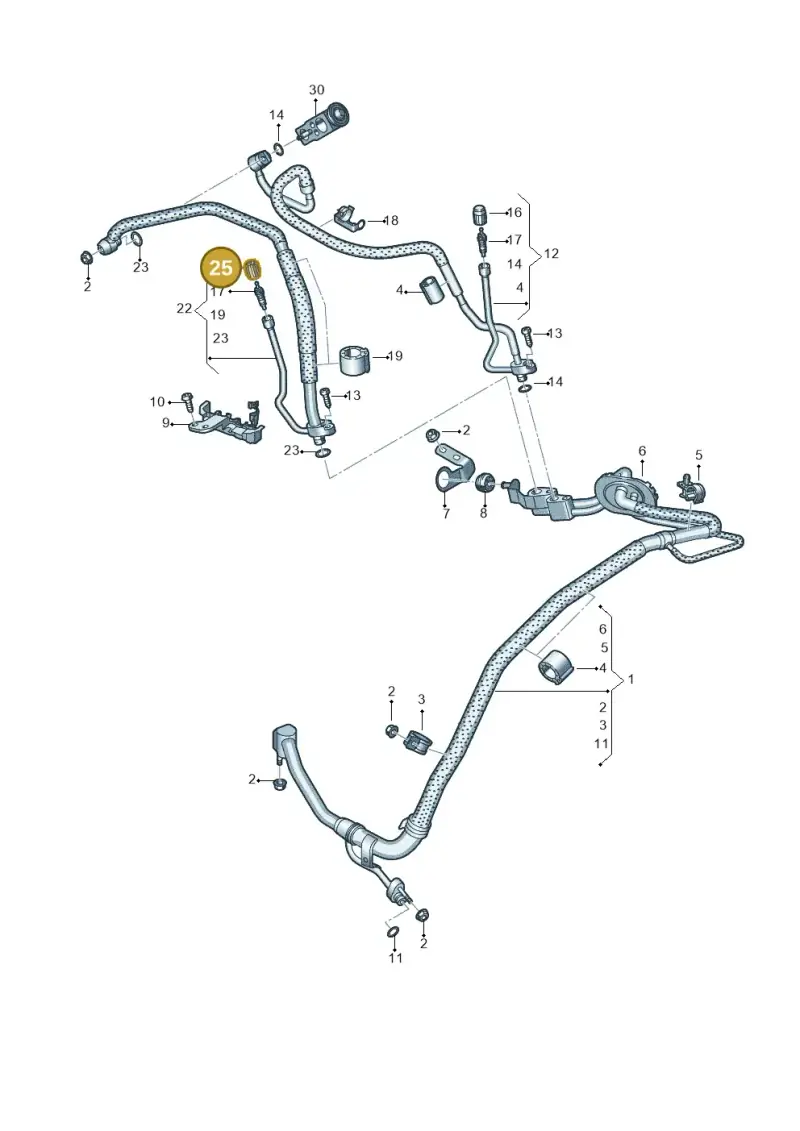 3C0820231 — Audi RS6 Avant (2019-) diagram 537260810, position 25