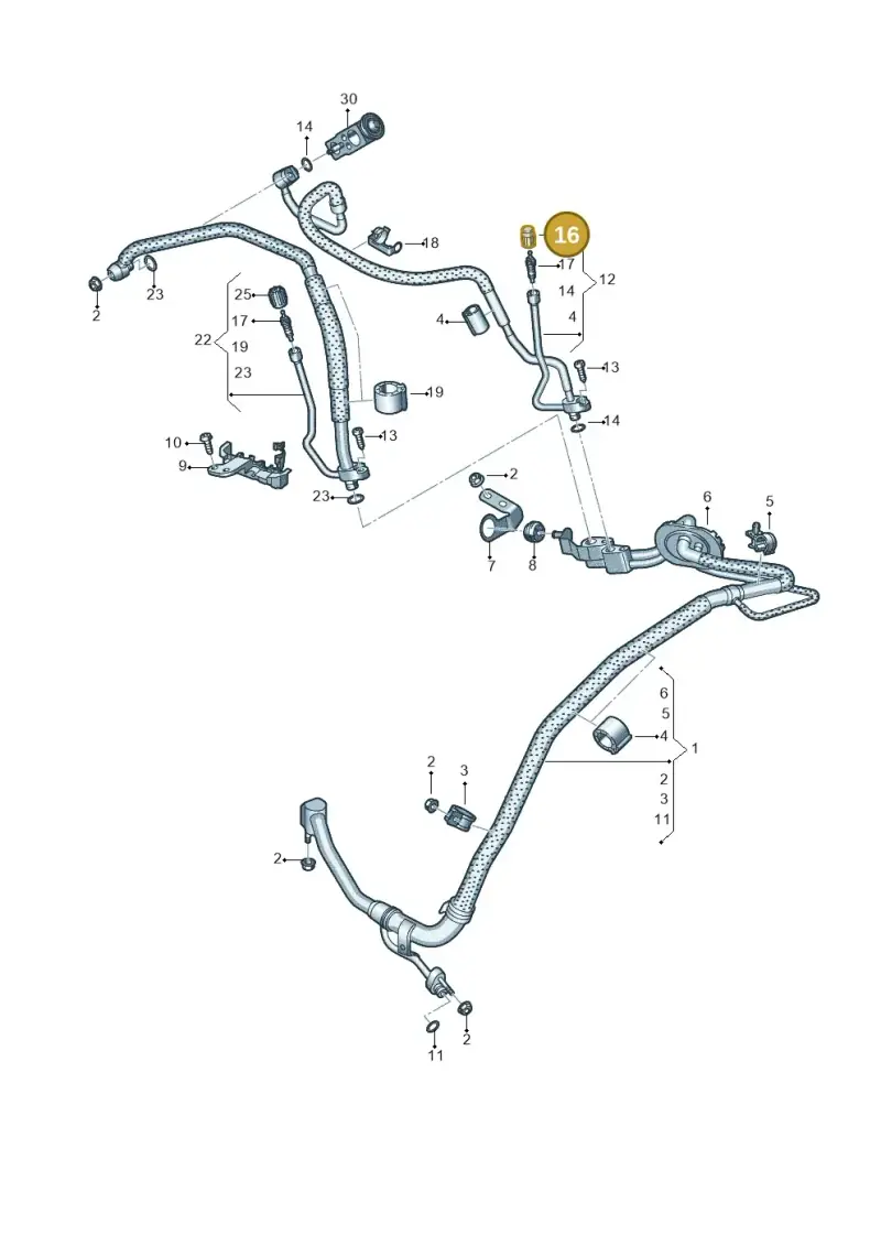 3C0820581 — Audi RS6 Avant (2019-) diagram 537260810, position 16